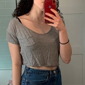 Cropped grey t-shirt :)